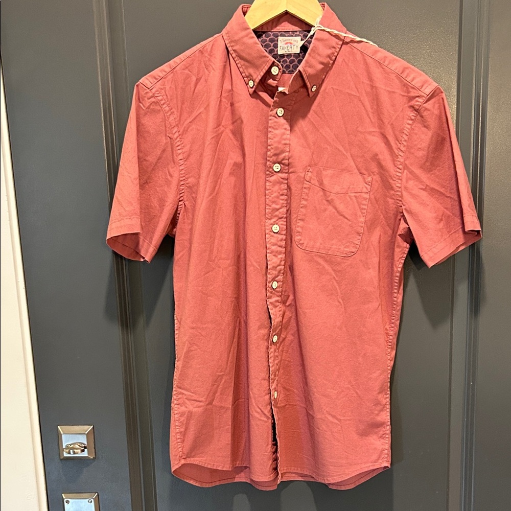 Faherty Coral Button-Down Shirt